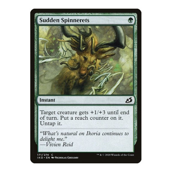 Sudden Spinnerets (IKO) #171 Common Ikoria: Lair of Behemoths Magic: The Gathering: 2020