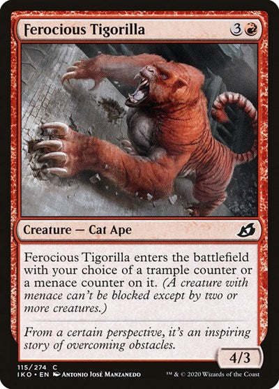 Ferocious Tigorilla (IKO) #115 Common Ikoria: Lair of Behemoths Magic: The Gathering: 2020