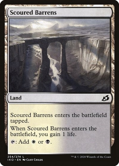 Scoured Barrens (IKO) #254 Land Ikoria: Lair of Behemoths Magic: The Gathering: 2020