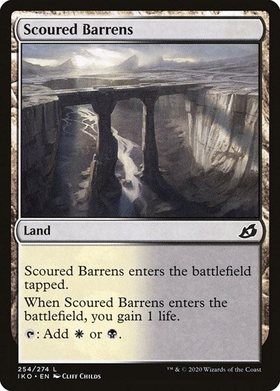 Scoured Barrens (IKO) #254 Land (Foil Lightly Played) Ikoria: Lair of Behemoths Magic: The Gathering: 2020