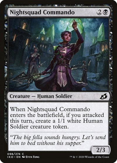 2020 Magic: Ikoria: Lair of Behemoths (IKO) - Nightsquad Commando (#98, Common)
