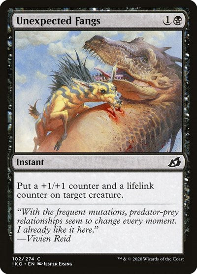 Unexpected Fangs (IKO) #102 Common (Lightly Played) Ikoria: Lair of Behemoths Magic: The Gathering: 2020