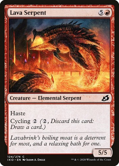Lava Serpent (IKO) #124 Common Ikoria: Lair of Behemoths Magic: The Gathering: 2020