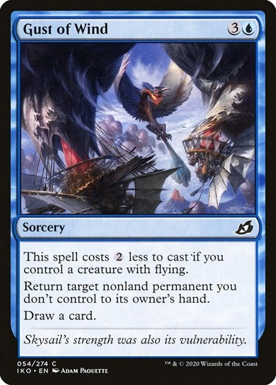 Gust of Wind (IKO) #54 Common (Foil Lightly Played) Ikoria: Lair of Behemoths Magic: The Gathering: 2020