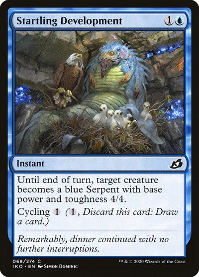 2020 Magic: Ikoria: Lair of Behemoths (IKO) - Startling Development (#68, Common) (Foil, Lightly Played)