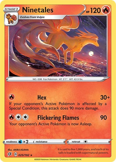 Ninetales (SWSH02) #025/192 Rare (Reverse Holofoil Near Mint) SWSH02: Rebel Clash Pokemon: 2020