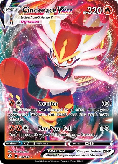 Cinderace VMAX (SWSH02) #036/192 Ultra Rare SWSH02: Rebel Clash Pokemon: 2020