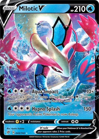 Milotic V (SWSH02) #043/192 Ultra Rare SWSH02: Rebel Clash Pokemon: 2020