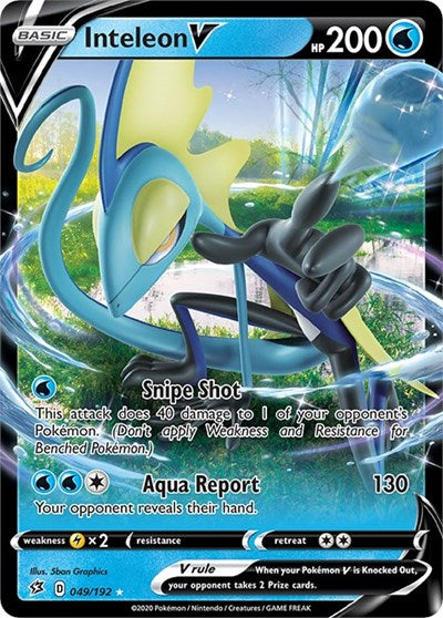 Inteleon V (SWSH02) #049/192 Ultra Rare (Holofoil Near Mint) SWSH02: Rebel Clash Pokemon: 2020