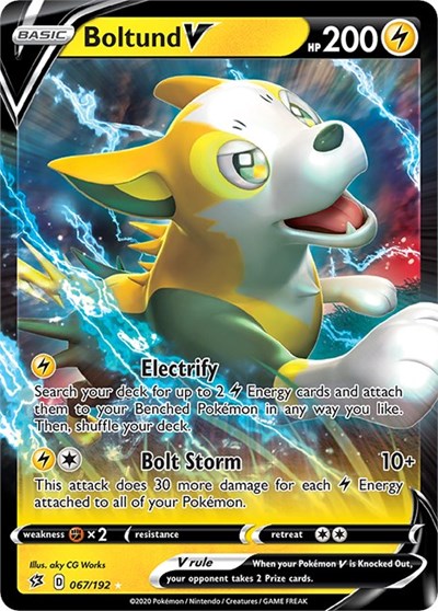 Boltund V (SWSH02) #067/192 Ultra Rare (Holofoil Near Mint) SWSH02: Rebel Clash Pokemon: 2020