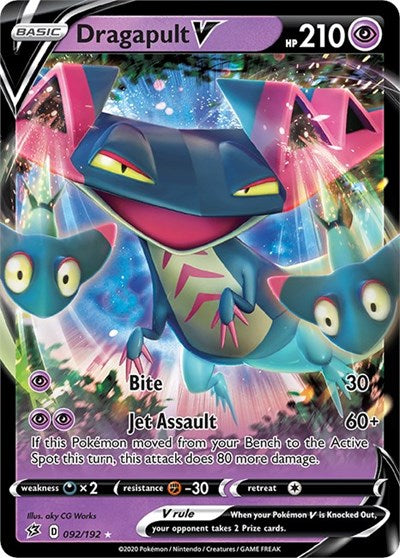 Dragapult V (SWSH02) #092/192 Ultra Rare (Holofoil Near Mint) SWSH02: Rebel Clash Pokemon: 2020