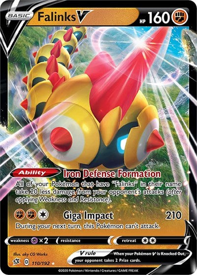 Falinks V (SWSH02) #110/192 Ultra Rare (Holofoil Near Mint) SWSH02: Rebel Clash Pokemon: 2020