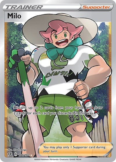 Milo Full Art (SWSH02) #190/192 Ultra Rare (Holofoil Near Mint) SWSH02: Rebel Clash Pokemon: 2020