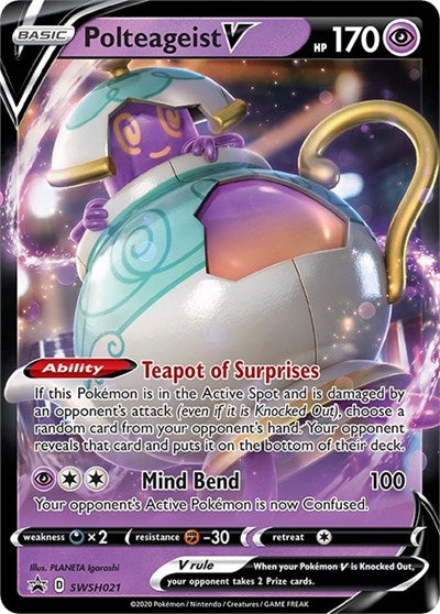 Polteageist V - SWSH021 (SWSD) #SWSH021 Promo (Holofoil Near Mint) SWSH: Sword & Shield Promo Cards Pokemon: 2019