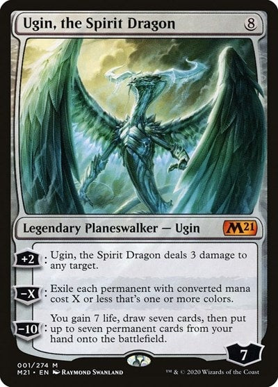 Ugin the Spirit Dragon (M21) #1 Mythic Rare (Lightly Played) Core Set 2021 Magic: The Gathering: 2020