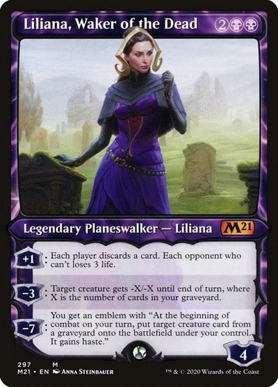Liliana Waker of the Dead Showcase (M21) #297 Mythic Rare (Lightly Played) Core Set 2021 Magic: The Gathering: 2020