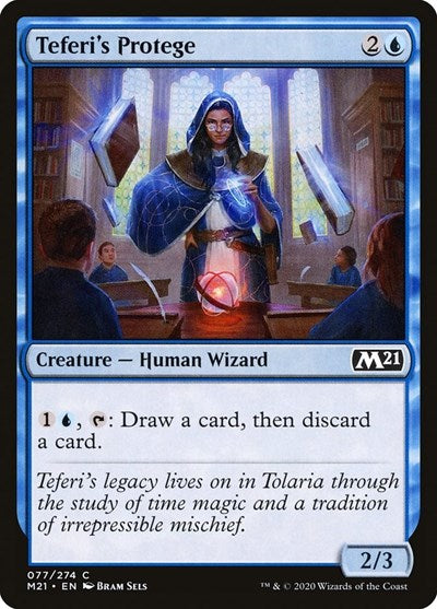 Teferis Protege (M21) #77 Common (Foil Lightly Played) Core Set 2021 Magic: The Gathering: 2020