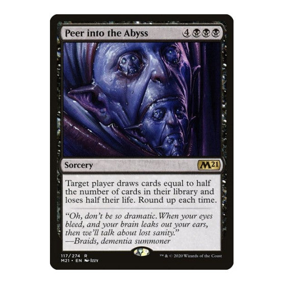 Peer into the Abyss (M21) #117 Rare (Lightly Played) Core Set 2021 Magic: The Gathering: 2020