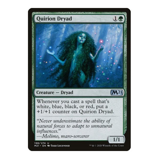 Quirion Dryad (M21) #198 Uncommon (Foil Lightly Played) Core Set 2021 Magic: The Gathering: 2020