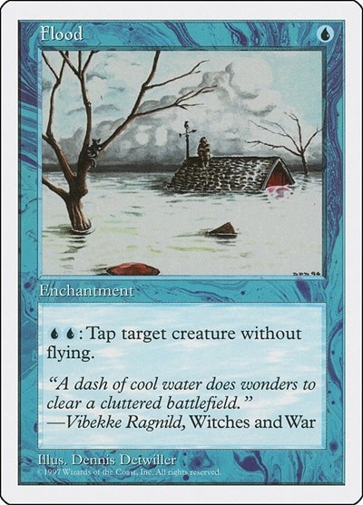 Flood (5ED) #87 Common (Heavily Played) Fifth Edition Magic: The Gathering: 1997