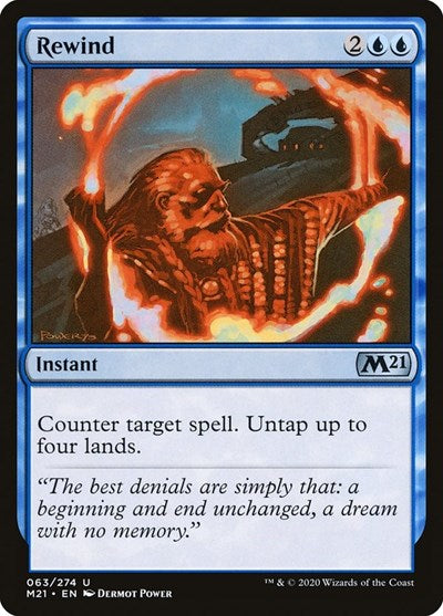 Rewind (M21) #63 Uncommon (Foil Near Mint) Core Set 2021 Magic: The Gathering: 2020