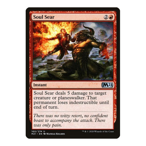 Soul Sear (M21) #160 Uncommon (Lightly Played) Core Set 2021 Magic: The Gathering: 2020