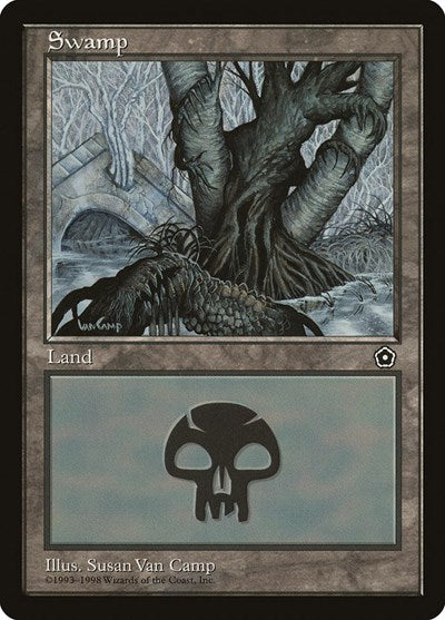 Swamp 163 (P02) #157 Land (Moderately Played) Portal Second Age Magic: The Gathering: 1998