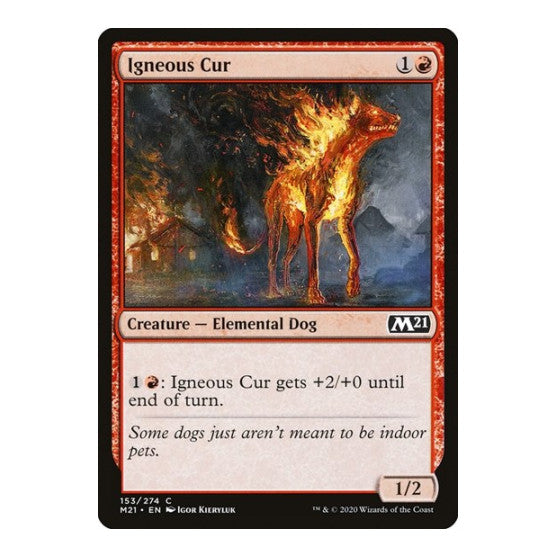Igneous Cur (M21) #153 Common (Lightly Played) Core Set 2021 Magic: The Gathering: 2020