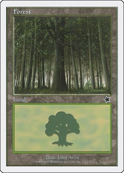 Forest 172 (S99) #172 Land Starter 1999 Magic: The Gathering: 1999