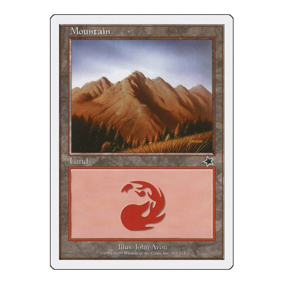 Mountain 167 (S99) #167 Land (Moderately Played) Starter 1999 Magic: The Gathering: 1999