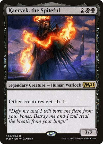 Kaervek the Spiteful (M21) #106 Rare (Lightly Played) Core Set 2021 Magic: The Gathering: 2020