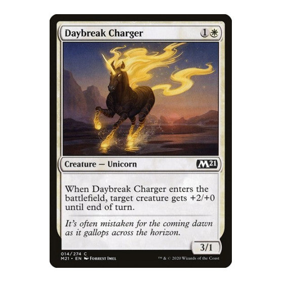 Daybreak Charger (M21) #14 Common (Lightly Played) Core Set 2021 Magic: The Gathering: 2020