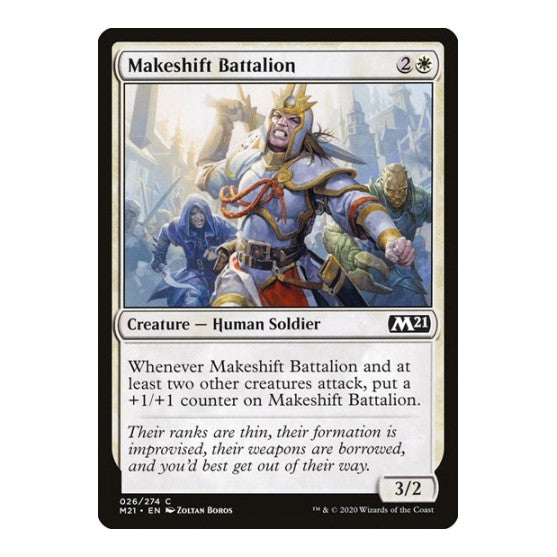 Makeshift Battalion (M21) #26 Common (Lightly Played) Core Set 2021 Magic: The Gathering: 2020
