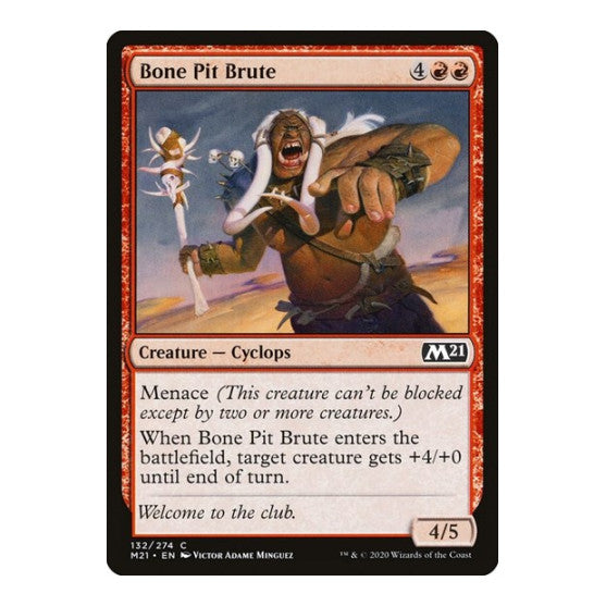 Bone Pit Brute (M21) #132 Common (Lightly Played) Core Set 2021 Magic: The Gathering: 2020
