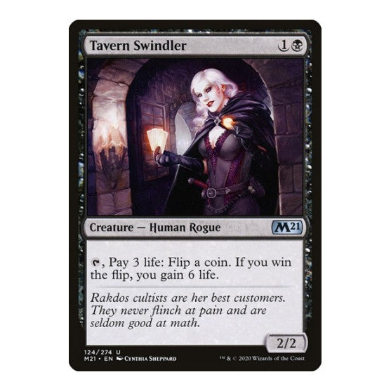 Tavern Swindler (M21) #124 Uncommon (Foil Lightly Played) Core Set 2021 Magic: The Gathering: 2020