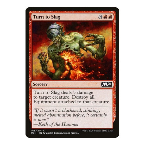 Turn to Slag (M21) #168 Common (Lightly Played) Core Set 2021 Magic: The Gathering: 2020