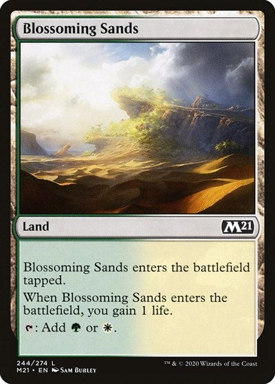 Blossoming Sands (M21) #244 Land (Lightly Played) Core Set 2021 Magic: The Gathering: 2020