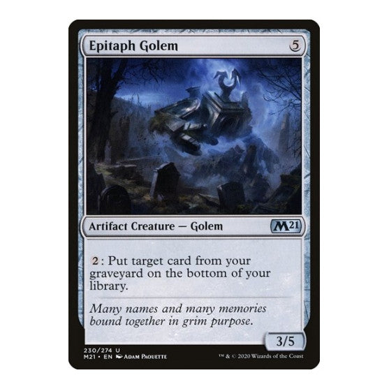 Epitaph Golem (M21) #230 Uncommon Core Set 2021 Magic: The Gathering: 2020
