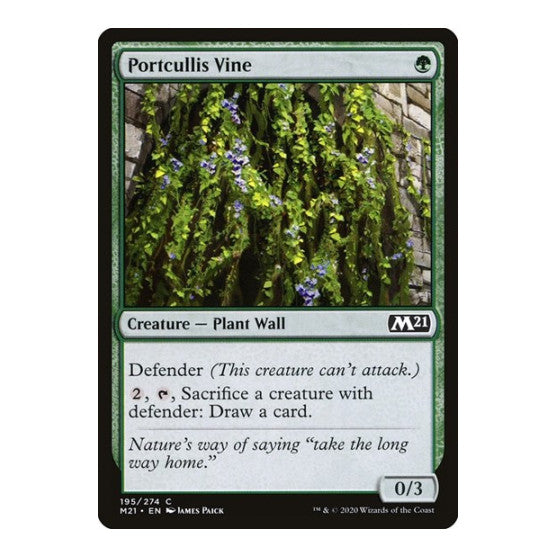 Portcullis Vine (M21) #195 Common (Lightly Played) Core Set 2021 Magic: The Gathering: 2020