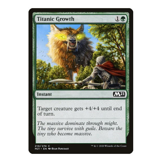 Titanic Growth (M21) #210 Common Core Set 2021 Magic: The Gathering: 2020