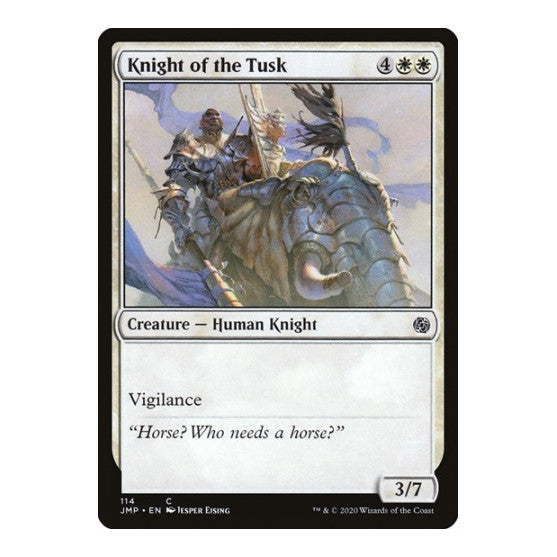 Knight of the Tusk (JMP) #114 Common (Lightly Played) Jumpstart Magic: The Gathering: 2020