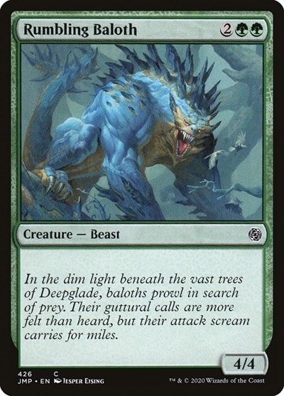 Rumbling Baloth (JMP) #426 Common (Lightly Played) Jumpstart Magic: The Gathering: 2020
