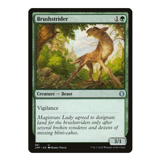 Brushstrider (JMP) #381 Uncommon (Lightly Played) Jumpstart Magic: The Gathering: 2020