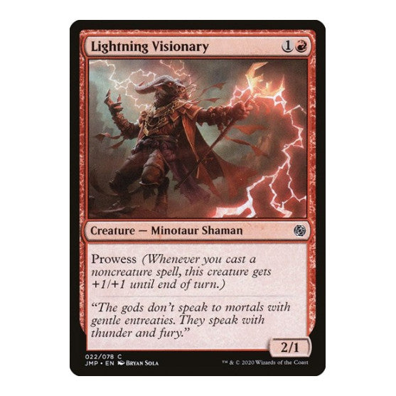 Lightning Visionary (JMP) #22 Common (Lightly Played) Jumpstart Magic: The Gathering: 2020