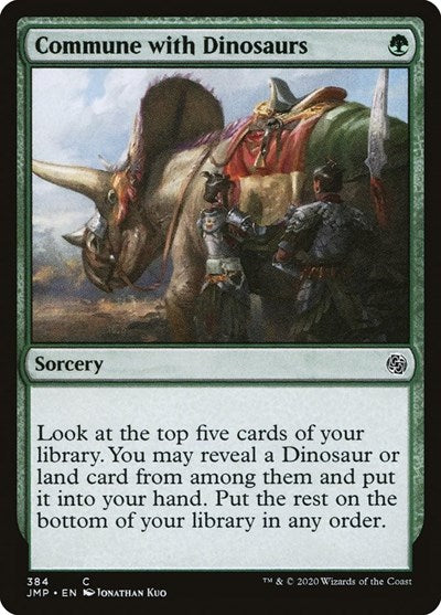 Commune with Dinosaurs (JMP) #384 Common (Lightly Played) Jumpstart Magic: The Gathering: 2020