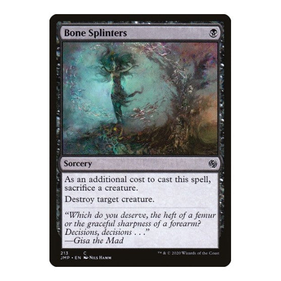 Bone Splinters (JMP) #213 Common (Lightly Played) Jumpstart Magic: The Gathering: 2020