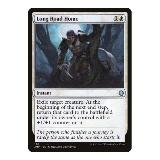 Long Road Home (JMP) #120 Uncommon (Lightly Played) Jumpstart Magic: The Gathering: 2020