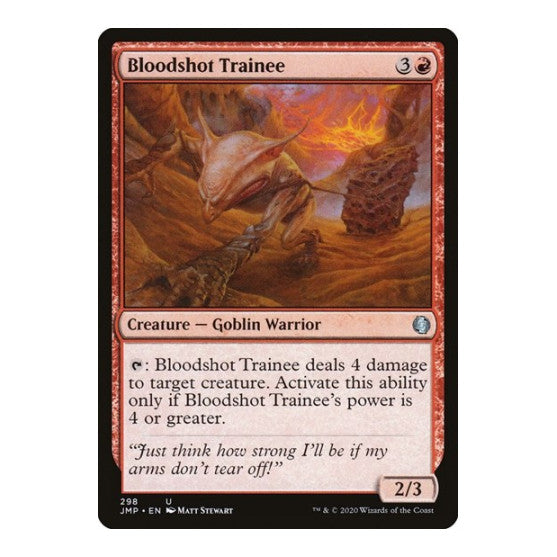 Bloodshot Trainee (JMP) #298 Uncommon (Lightly Played) Jumpstart Magic: The Gathering: 2020