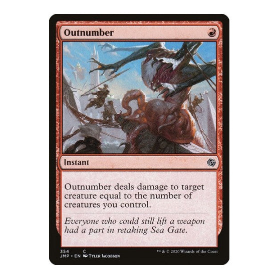 Outnumber (JMP) #354 Common (Lightly Played) Jumpstart Magic: The Gathering: 2020