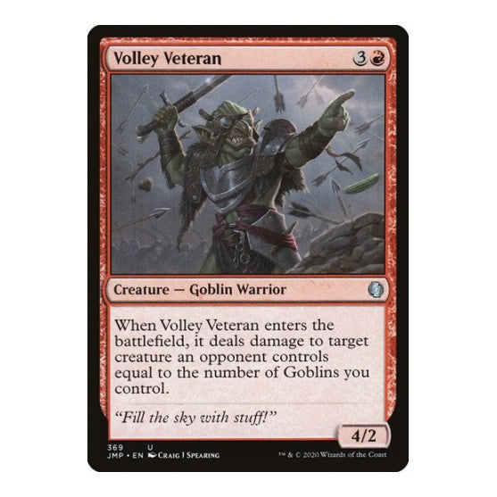 Volley Veteran (JMP) #369 Uncommon (Lightly Played) Jumpstart Magic: The Gathering: 2020